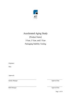Accelerated Aging Study